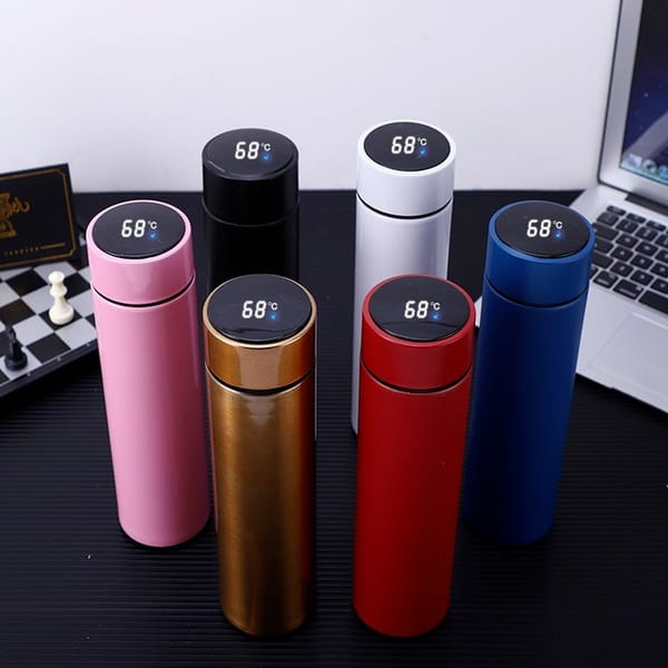 Stainless Steel Temperature Water Bottle with LED Display Temperature (500 Ml)