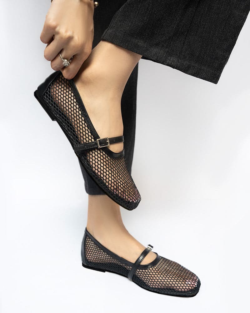 Premium Quality Fishnet Pumps Sandels