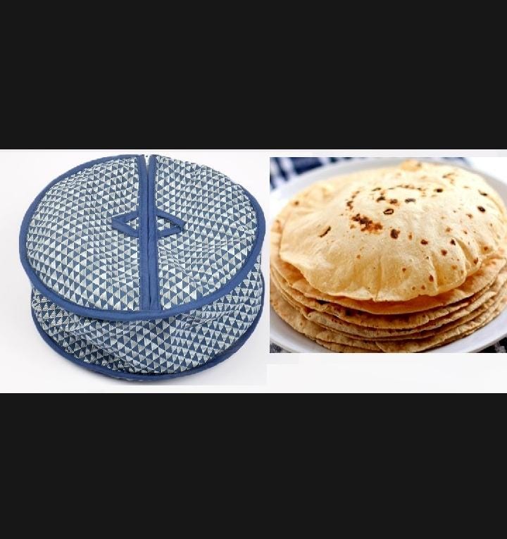 Roti bag round shape Roti cover with zip