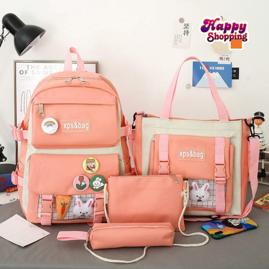 Imported High Quality 4&5 PCs Backpack For Girls