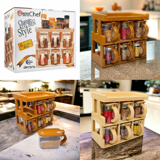 Master Chef Spice Rack 6 Pcs