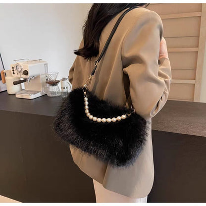 Fluffy Furr Duffle Style Cross body Large Bags