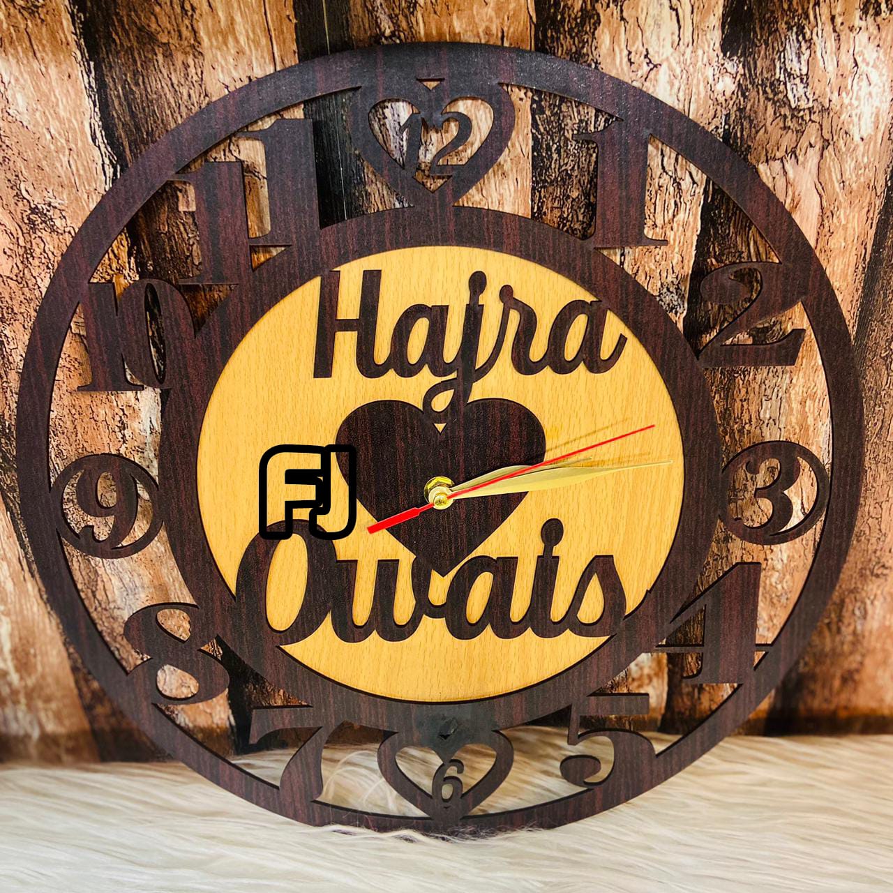 Customized Wooden Name CLock