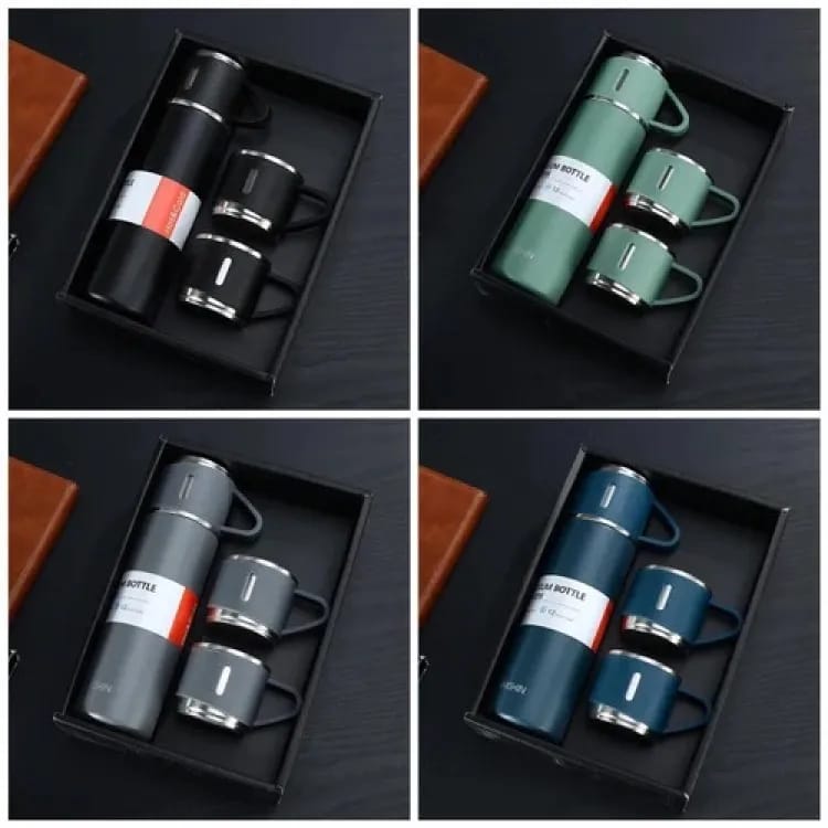 Double-Layer Stainless Steel Vacuum Flask Set