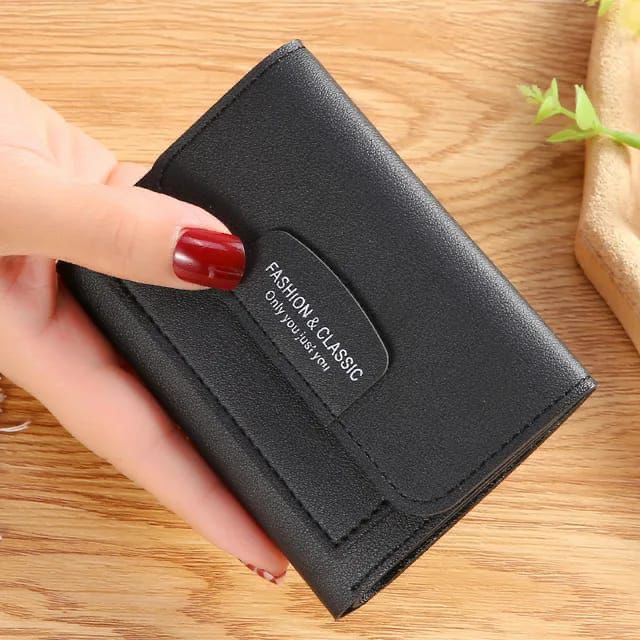 Leather Female Wallet Card Holder