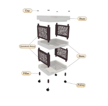 Multipurpose Flower Rack With 4 360 Degree Wheels