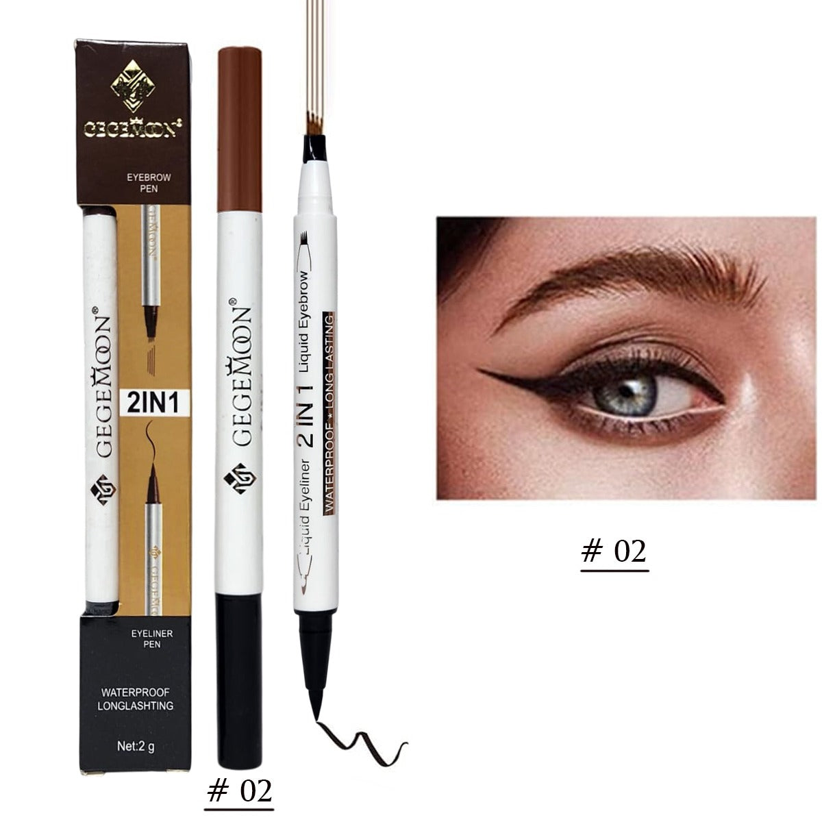 GegeMoon 2 in 1 Eyebrow Fork Sketch Pen