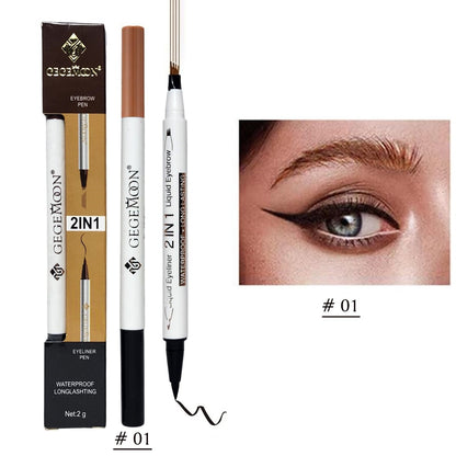 GegeMoon 2 in 1 Eyebrow Fork Sketch Pen