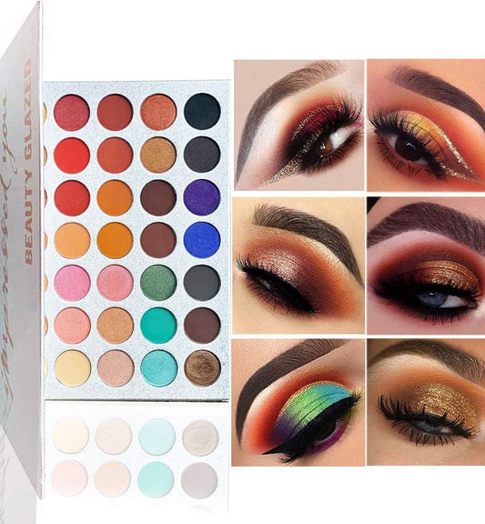 Eyeshadow & Eye Cosmetics With 3 Folding Palettes