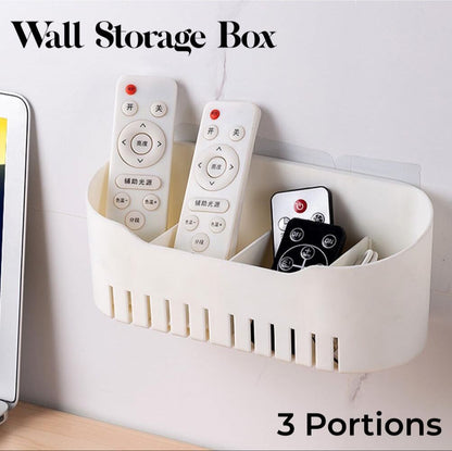 Self Adhesive Wall Storage Shelf/Box with 3 Portions