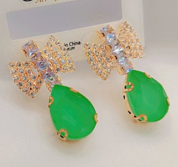 China Color Full Zircon Earrings