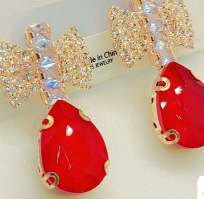 China Color Full Zircon Earrings