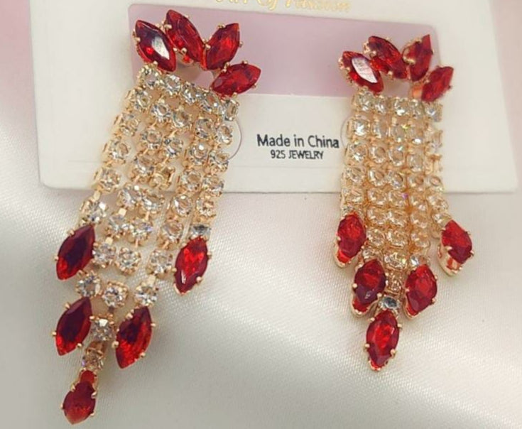 China Color Full Zircon Earrings