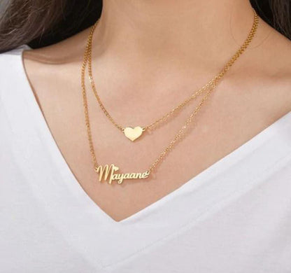 Customised Double Name Necklace