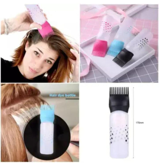 Silicone Hair Oil Comb Bottle