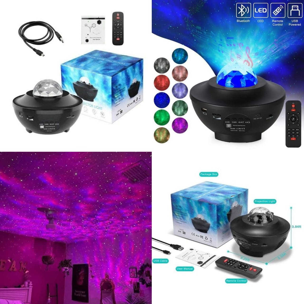 Galaxy Projector Star Light Speaker