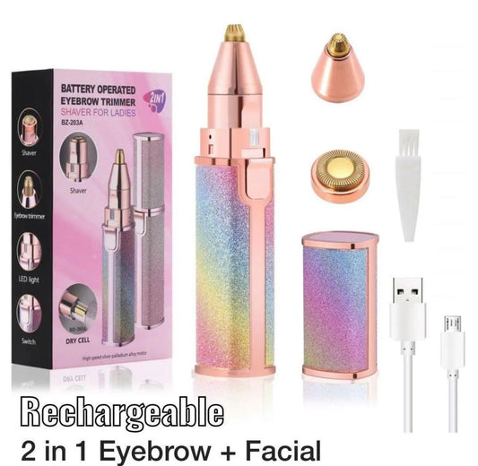 Facial Beauty - 2 In 1 Electric Rechargeable