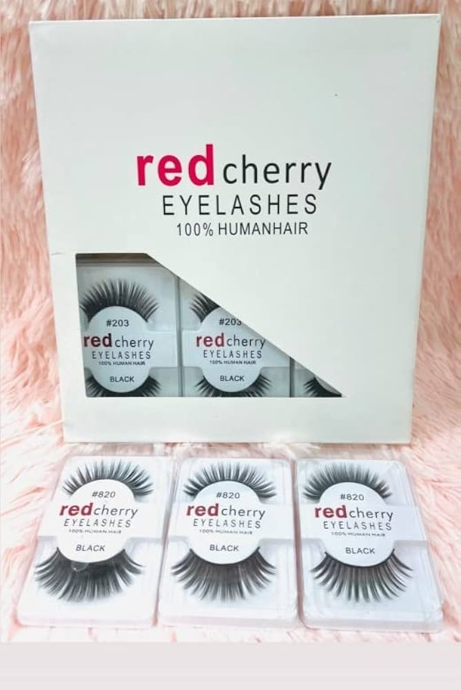 Red cherry Eyelashes 6 Pair each Box