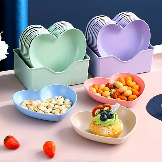 Heart Shaped Serving Tray 8 Pcs