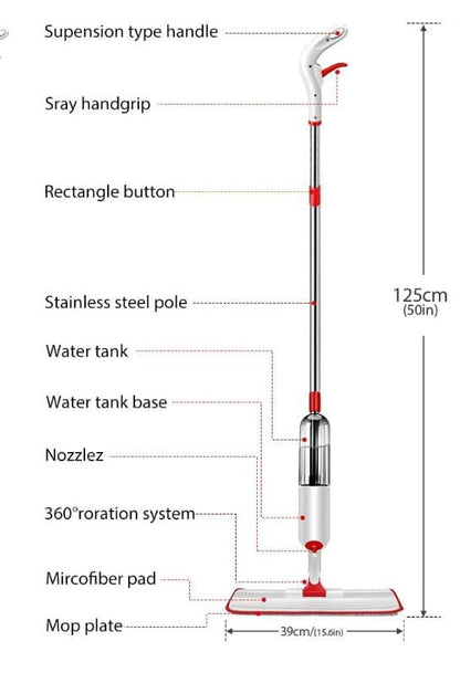 Healthy Spray Mop Flat Mop Floor Cleaner