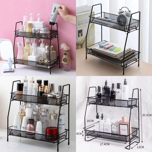 Multi-Functional 2 Layer Rack Metal Foldable