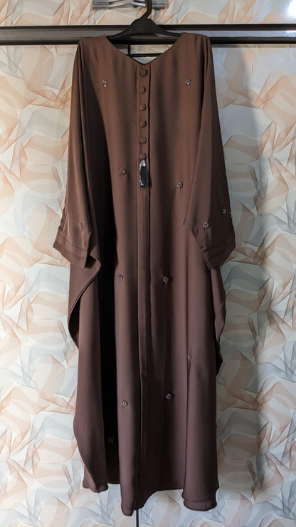 Latest Abaya Handwork on Front and Sleeves