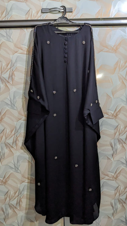 Latest Abaya Handwork on Front and Sleeves