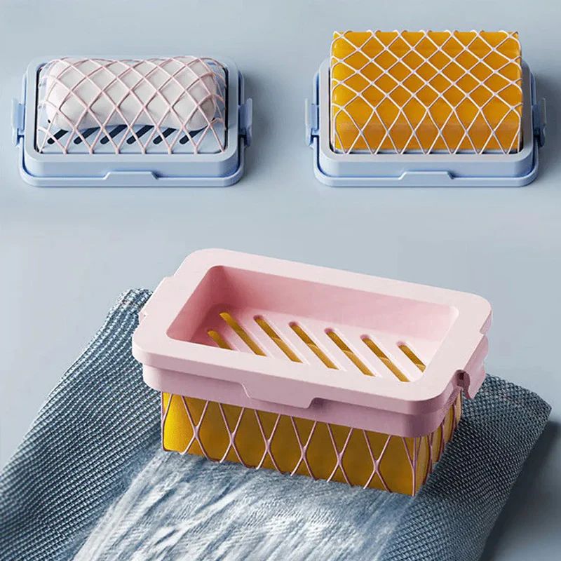 Mesh Soap Gripper Plastic Holder