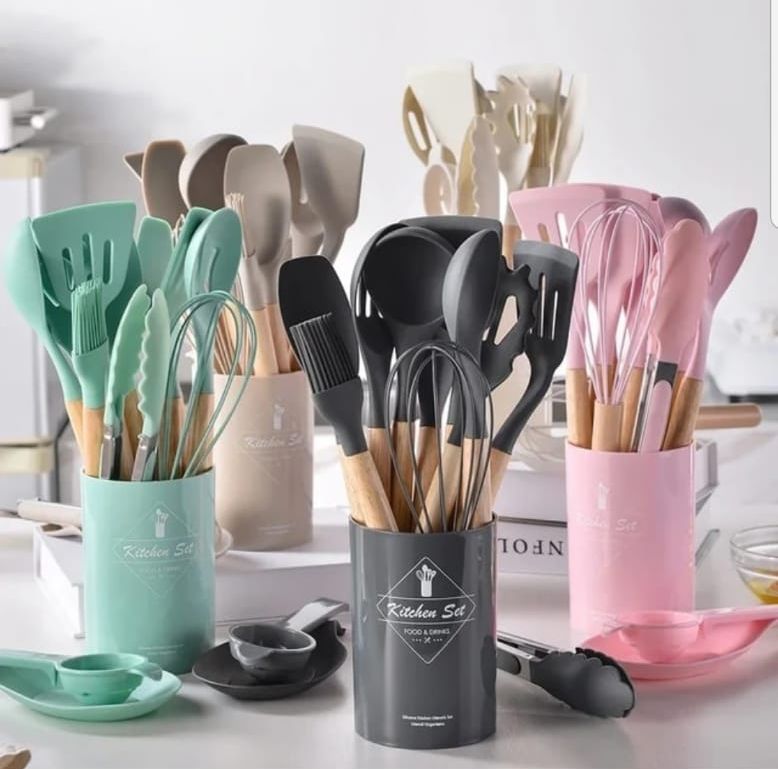 12pcs Silicon Kitchen Utensils Set