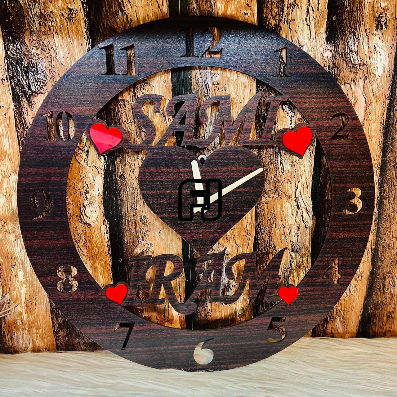 Customized Wooden Name CLock