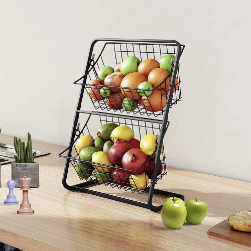 Metal Storage Basket 2 Layer